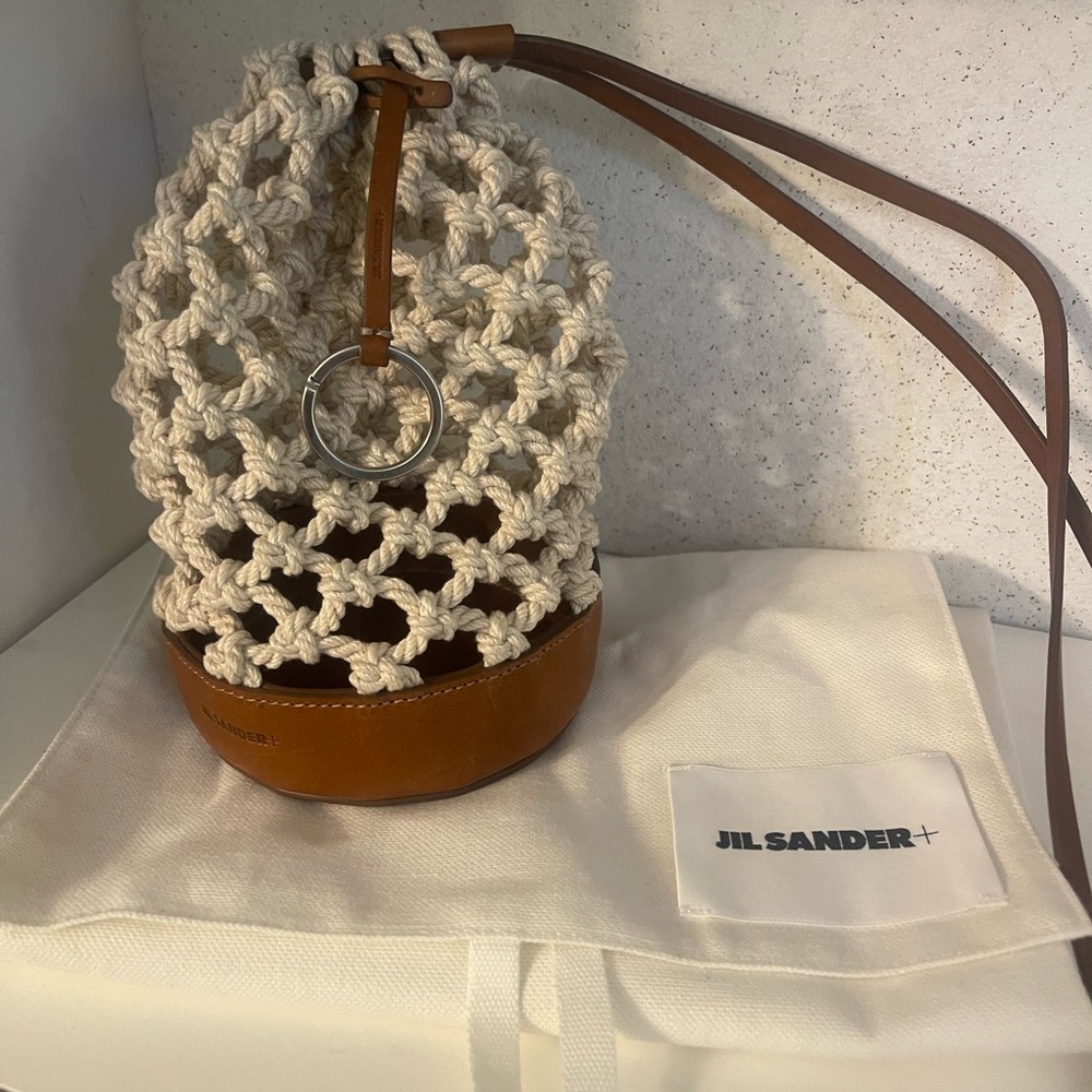 Jil Sander Open Knit Satchel Bag- Not Used